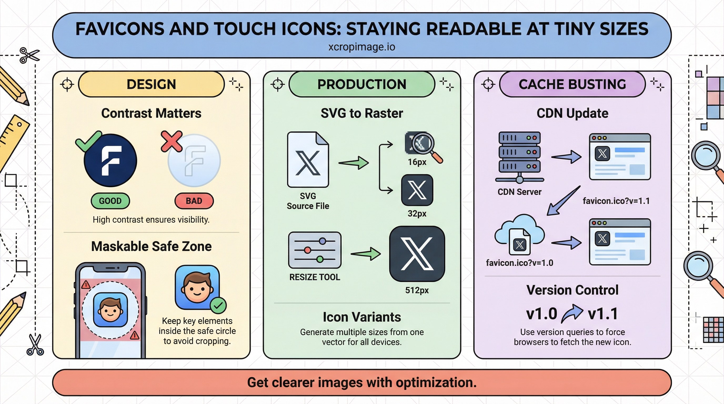 Favicons and touch icons: staying readable at tiny sizes.