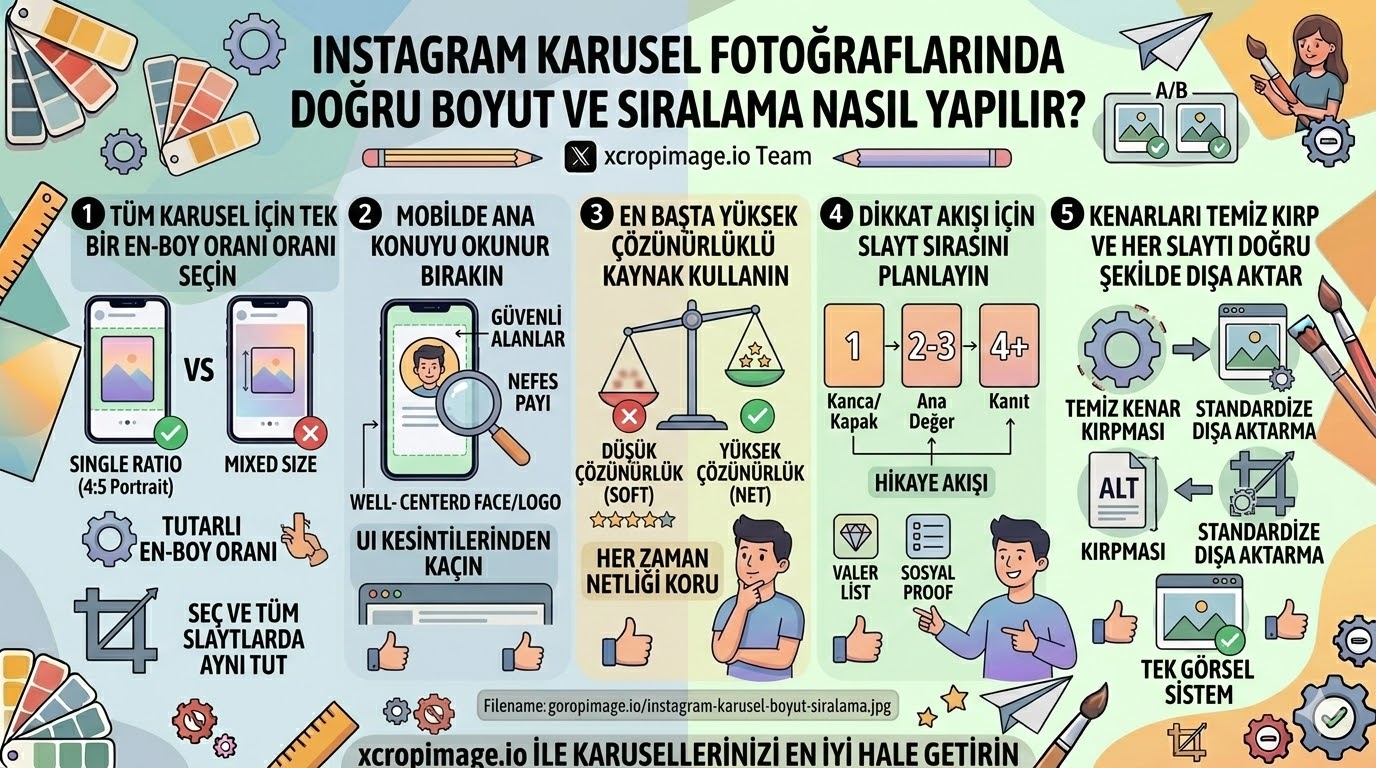 Instagram karusel fotoğraflarında doğru boyut ve sıralama nasıl yapılır?
