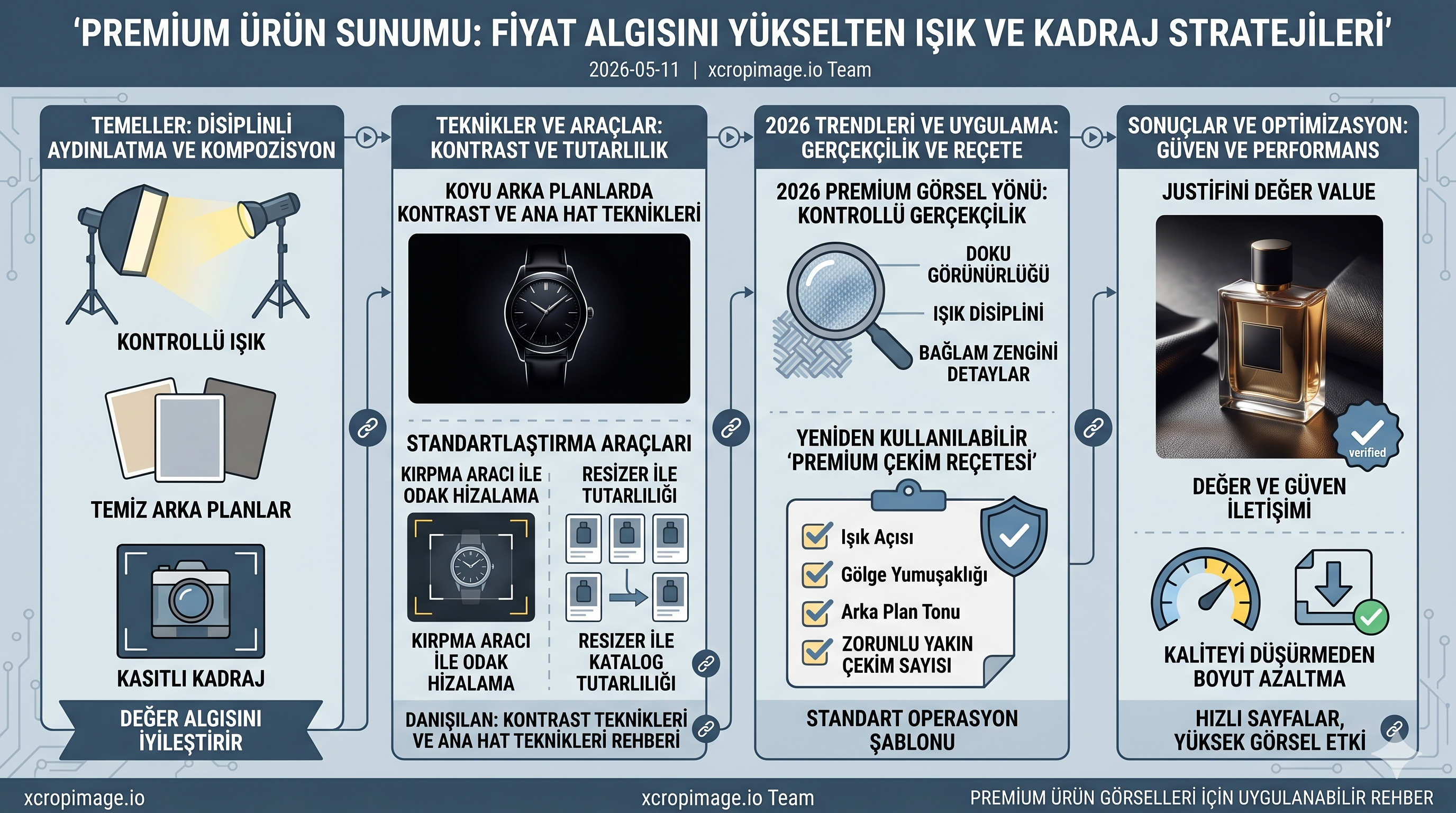 Premium fiyat algısı için ürün sunumunda ışık ve kadraj stratejileri.