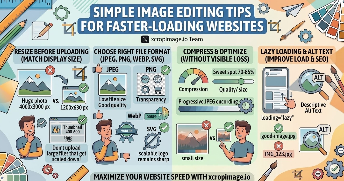 Simple image editing tips for faster-loading websites.