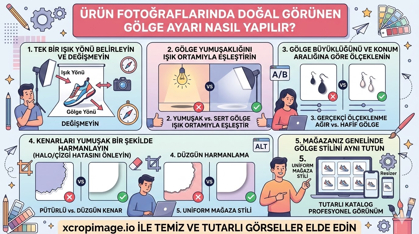 Ürün fotoğraflarında doğal görünen gölge ayarı nasıl yapılır?
