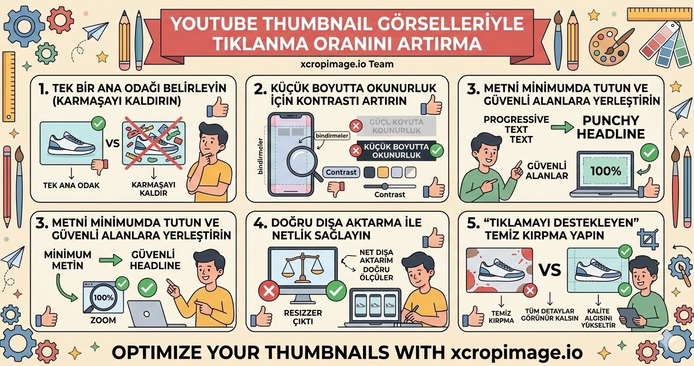 YouTube thumbnail görselleriyle tıklanma oranını artırma.